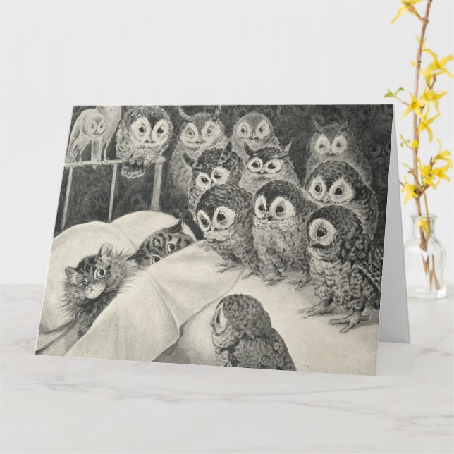 Carte Cats Nightmare. Louis Wain (Fleur jaune)