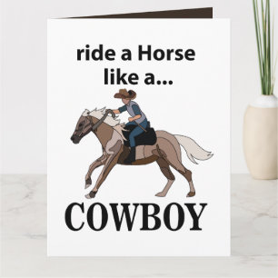 Carte Cavalier de rodéo Monter un cheval comme un cowboy