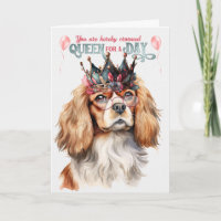 Cavalier King Charles Dog Queen pour un jour d'ann