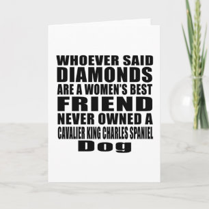 CARTE CAVALIER KING CHARLES SPANIEL CHIEN MEILLEUR AMI D