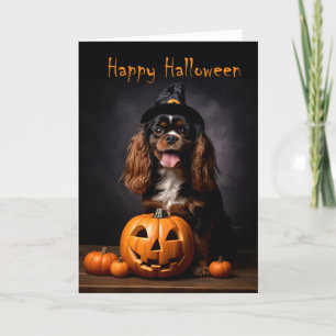 Carte Cavalier King Charles Spaniel Halloween