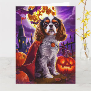 Carte Cavalier King Vampire Citrouilles Halloween Épouva
