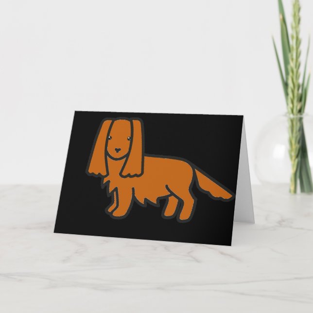 Carte cavalier roi charles spaniel ruby dessin animé (Devant)