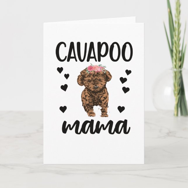 Carte Cavapoo dog Mama Cavoodle Dog (Devant)