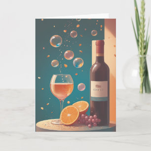 Carte Cave à vin Anniversaire Brille