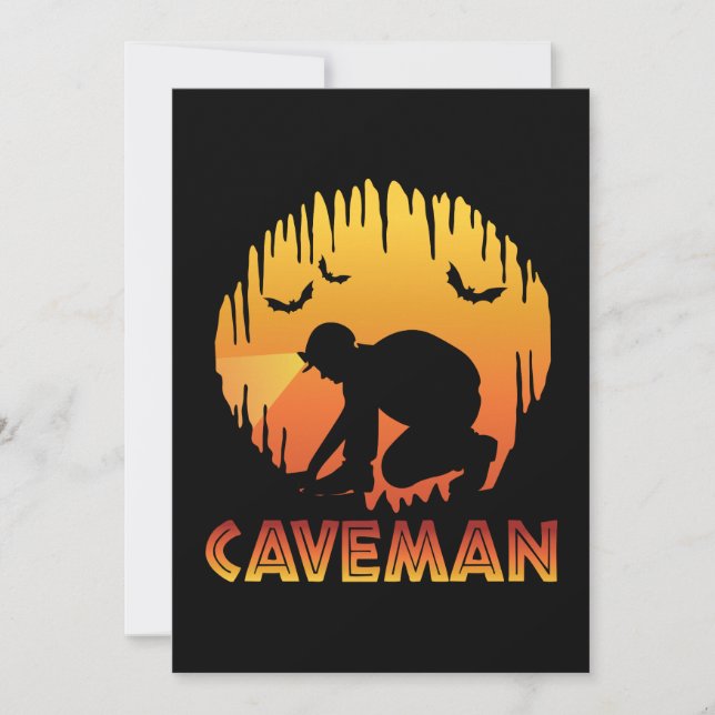 Carte Caveman - Drôle Spéléologie de spéléologie (Devant)
