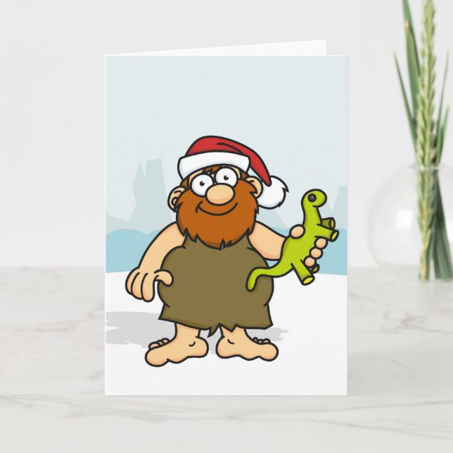Carte Caveman Père Noël (Devant)
