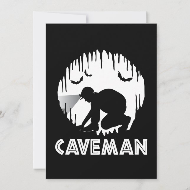 Carte Caveman - Spéléologie Drôle (Devant)