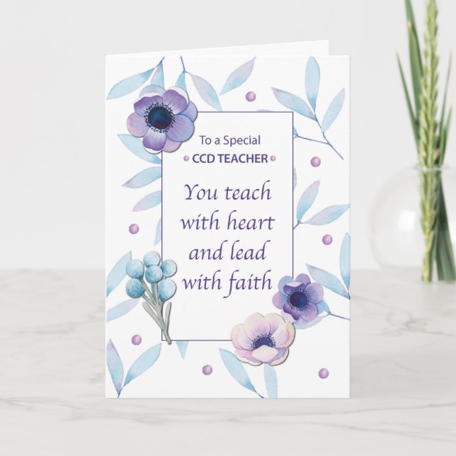 Carte CCD Remerciements de l'enseignant Journée de recon (Devant)