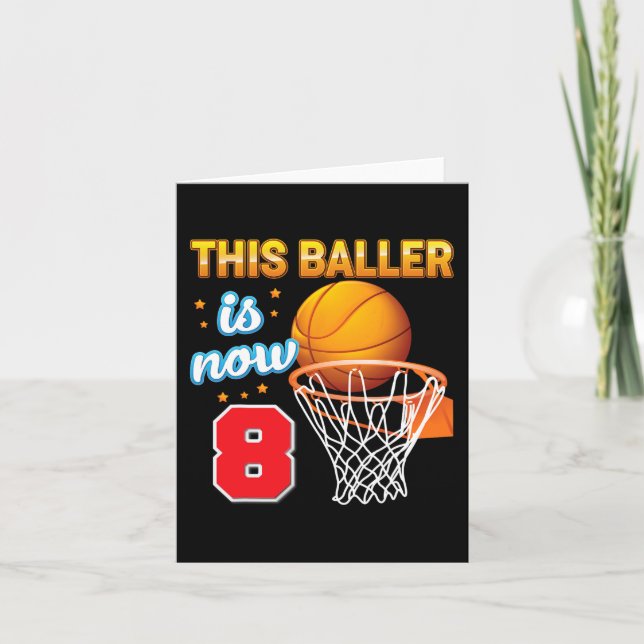 Carte Ce Baller A Maintenant 8 Ans 8e Anniversaire Panie (Devant)