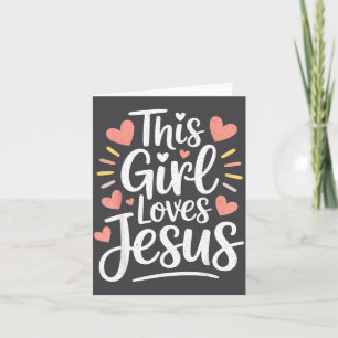 Carte Ce cadeau de fille aime Jésus pour adolescent chré