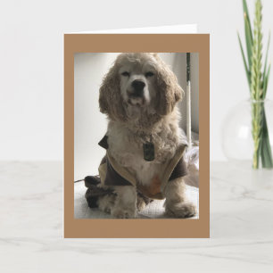 CARTE CE CHIEN EST PRÊT À DIRE "JOYEUX ANNIVERSAIRE"