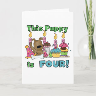 Carte Ce chiot est quatre t-shirts et cadeaux