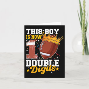 Carte Ce garçon maintenant 10 chiffres doubles Football 