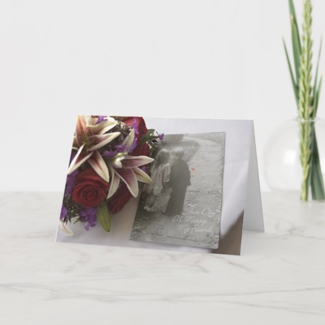 Carte Ce jour je marierai mon @-> d'ami-- (Devant)