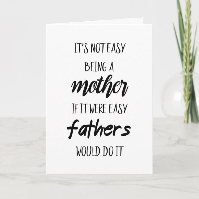Carte Ce n'est pas facile d'être mère (Devant)