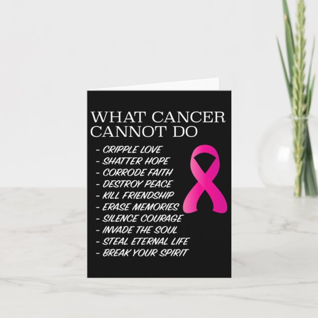 Carte Ce que le cancer ne peut pas faire - Sensibilisati (Devant)
