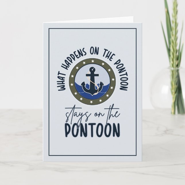 Carte Ce qui se passe sur le ponton reste sur le ponton (Devant)