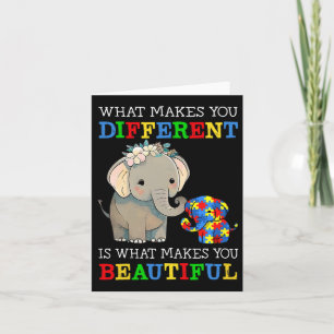 Carte Ce qui vous rend différents Elephant Maman Autisme
