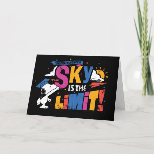 Carte Cécénoisettes Snoopy Le ciel est la limite Diplômé