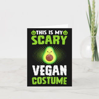 Carte Ceci est un costume vegan effrayant drôle pour une