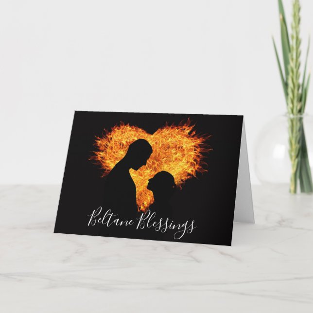 Carte Ceinture de feu du cœur bénédictions Sabbat païen (Devant)