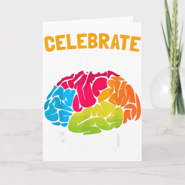 Carte Celebrate The Spectrum Vibrant Brain  (Devant)