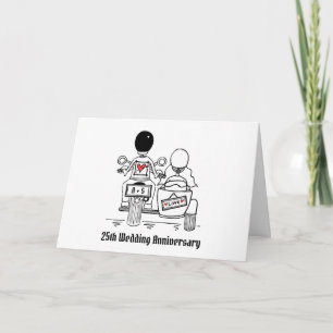 Carte Célébration de Mariage de Moto et Side-car