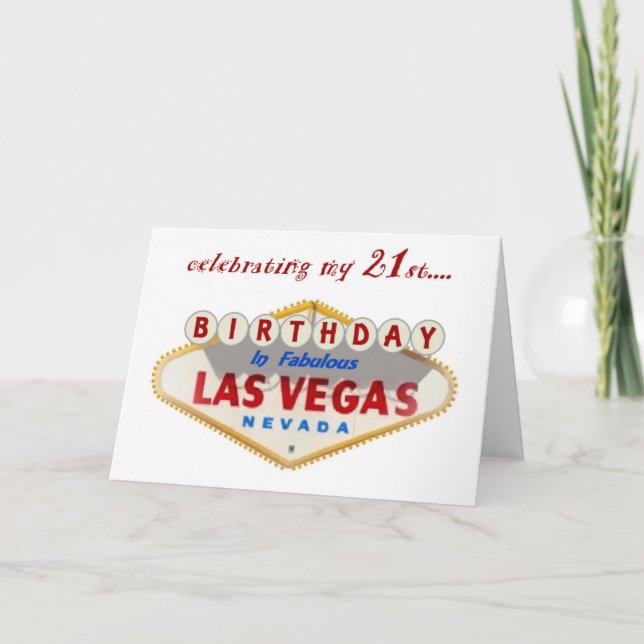 Carte célébration de mon 21ème anniversaire dans la (Devant)