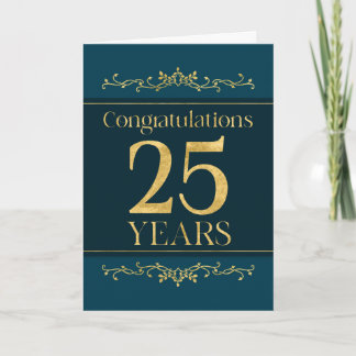 Carte Célébration des 25 ans de service de l'employé Élé