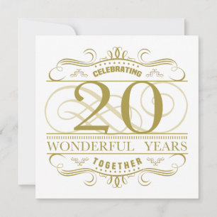 Carte Célébration du 20e anniversaire