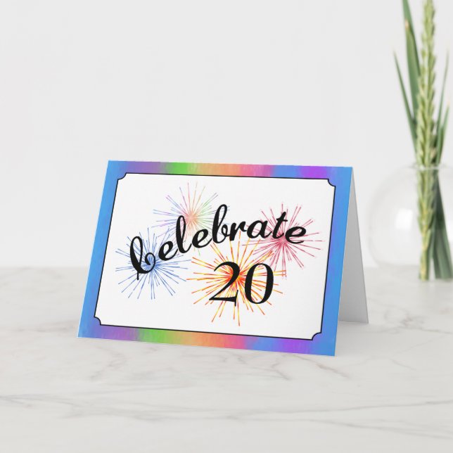 Carte Célébration du 20e anniversaire (Devant)
