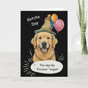 Carte Célébration du jour de Gotcha du Golden Retriever