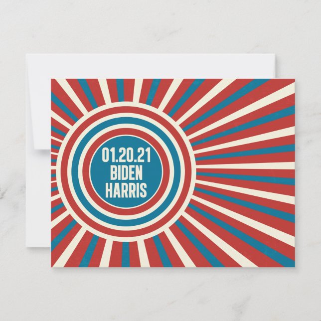 Carte Célébration du Jour de l'Inauguration de Biden Har (Devant)