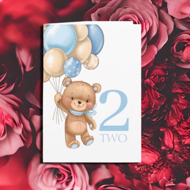 Carte Célébration d'un petit homme d'anniversaire spécia (Join the teddy bear party for fun surprises and heartwarming moments)