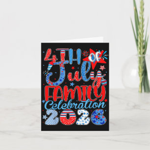 Carte Célébration familiale du 4 juillet 2026 hommes pat