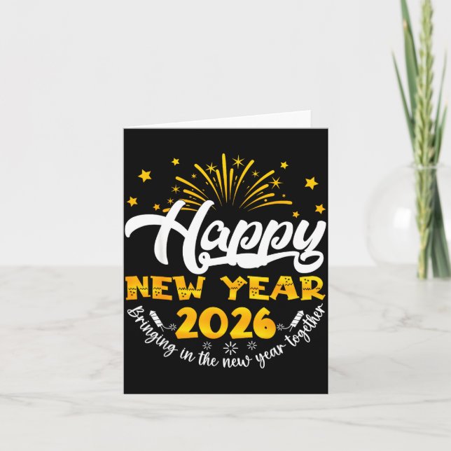 Carte Celebration Happy New Year 2026 Nye New Years Eve  (Devant)