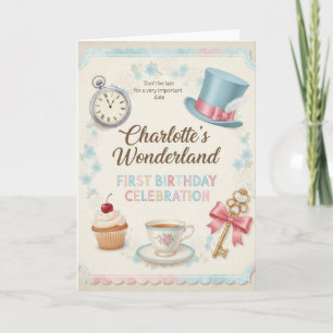 Carte célébration Merveilleux vœux de premier anniversai