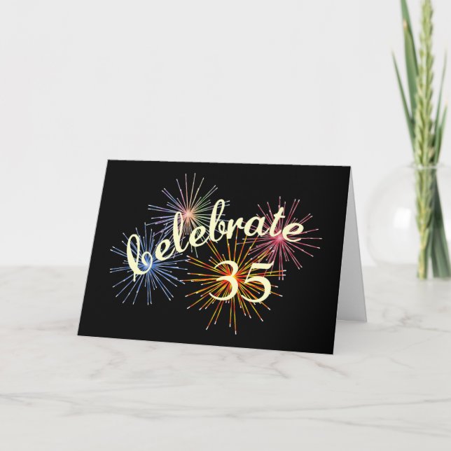 Carte Célébrer un 35e anniversaire de mariage (Devant)