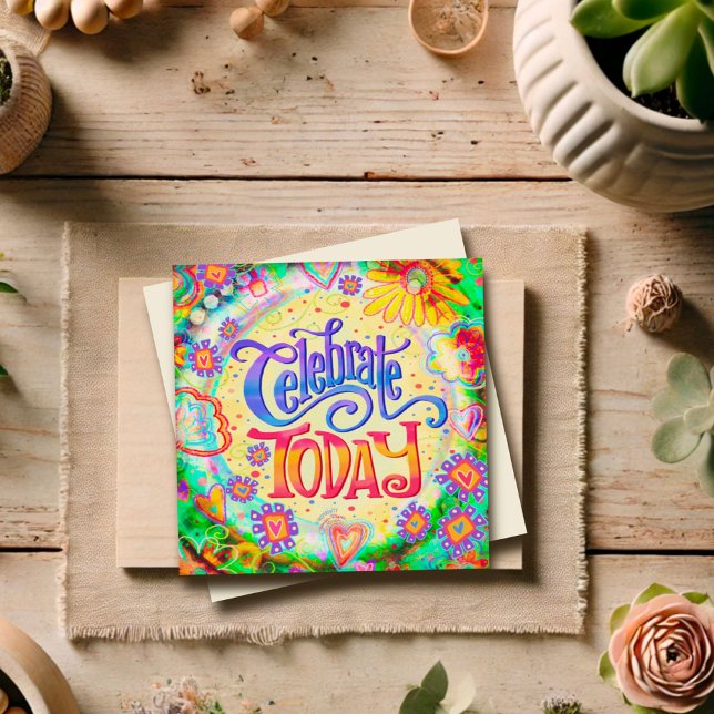Carte Célébrez Aujourd'Hui Amusant Anniversaire Gaie Ins (Créateur téléchargé)