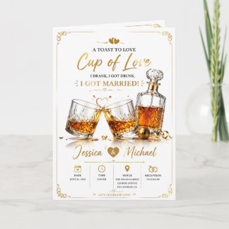 Carte "Célébrez l'amour avec du whisky et de la romance"
