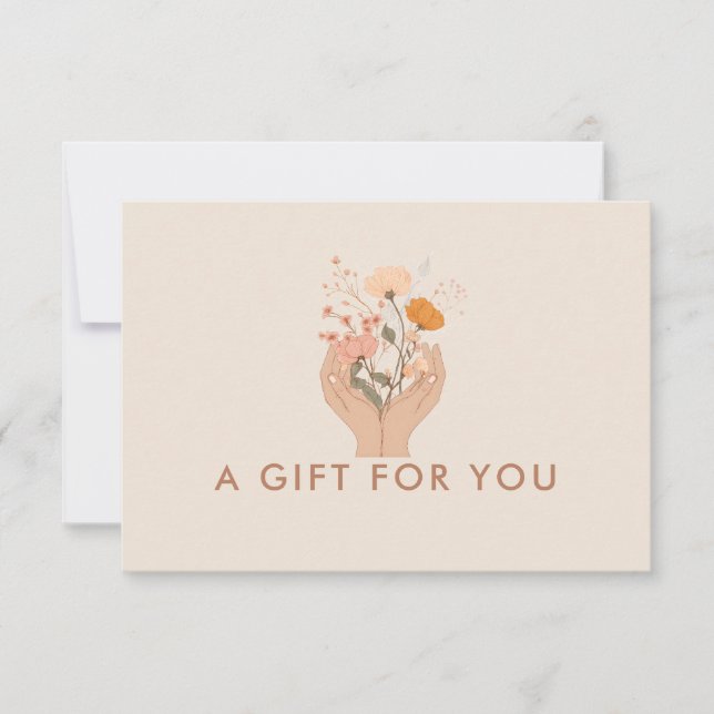 Carte Celestial Floral Salon Business Gift Certificate (Devant)