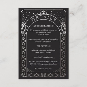 Carte Celestial Union Mariage Détails (Argent)