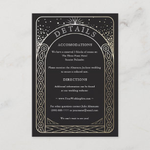 Carte Celestial Union Mariage Détails (Or)