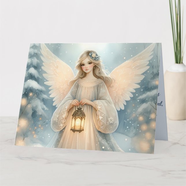 Carte Celestial Winter Angel Lantern of Grace (Devant)