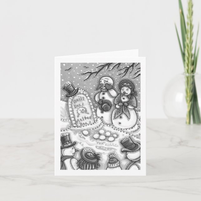 CARTE CEMETIÈRE DE NEIGE, MÉLTÉE AVANT SON TEMPS, VIDE (Devant)