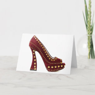 Carte Cendrillon Citation Miu Miu Red Suede Chaussures t