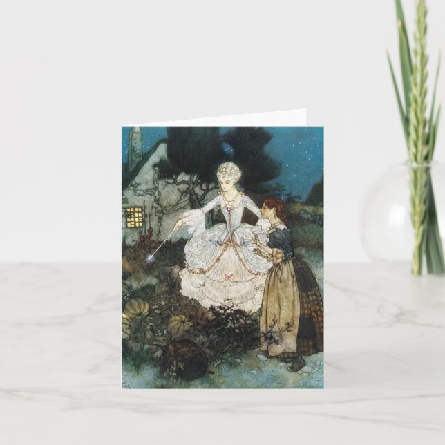 Carte Cendrillon et marraine gâteau (Devant)