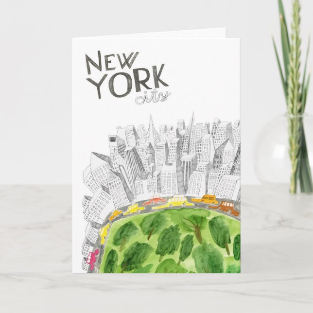 Carte Central Park et collage de New York City (Devant)