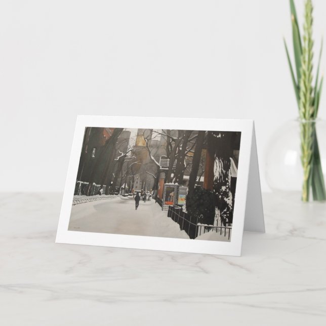 CARTE CENTRAL PARK ZOO DANS LA NEIGE (Devant)